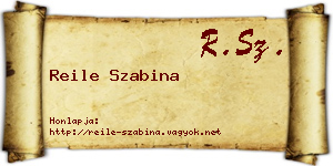 Reile Szabina névjegykártya